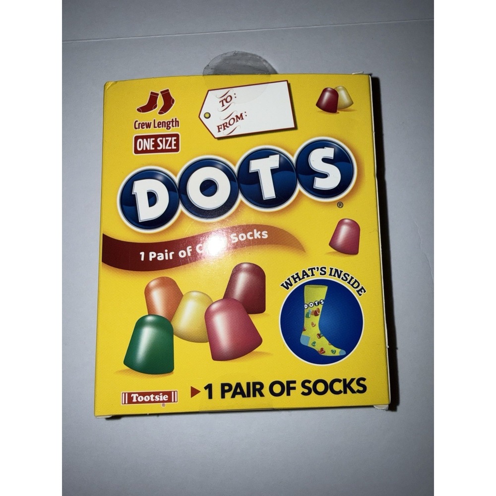Dots Unisex Crew Socks Candy One Size 1 Pair Novelty Fun Gift Men Women NWT